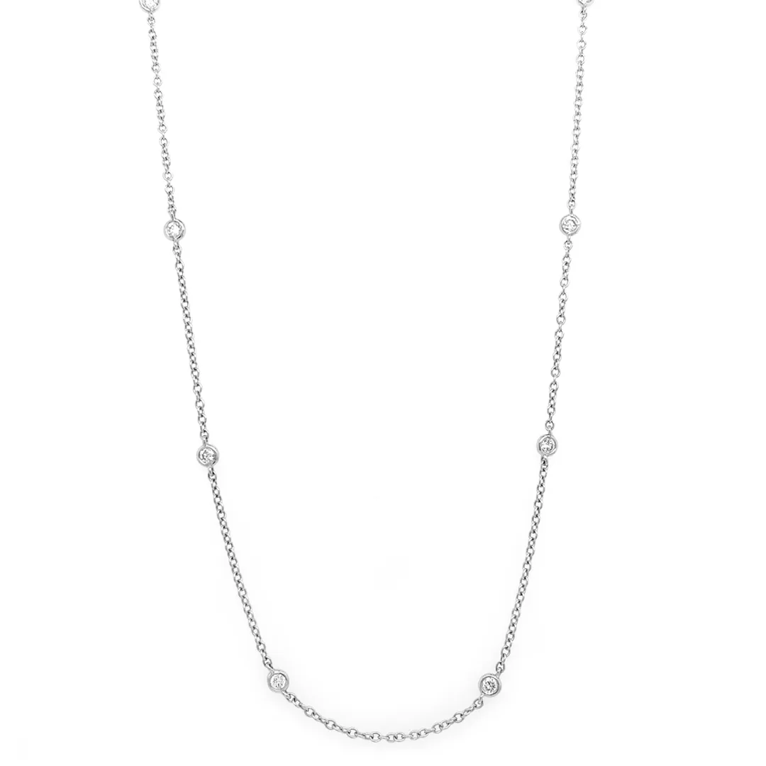 18K White Gold Diamond Necklace