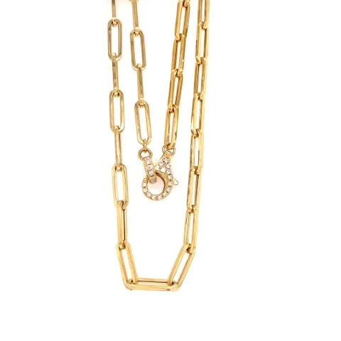 18K Yellow Gold Diamond Necklace