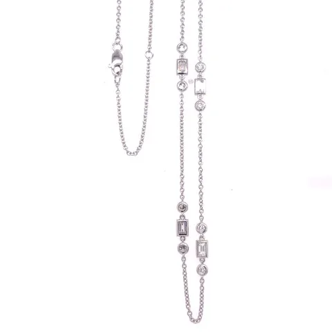 18K White Gold Diamond Necklace