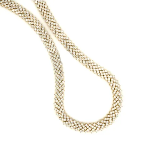 18K Yellow Gold Diamond Necklace