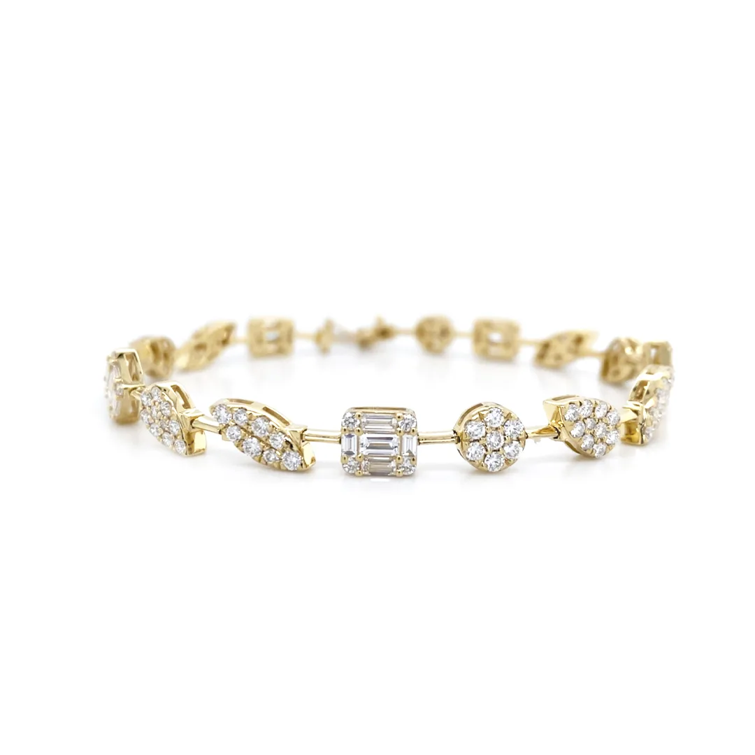 18K Yellow Gold Diamond Bracelet