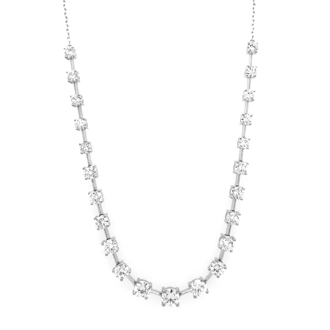 18K White Gold Diamond Necklace