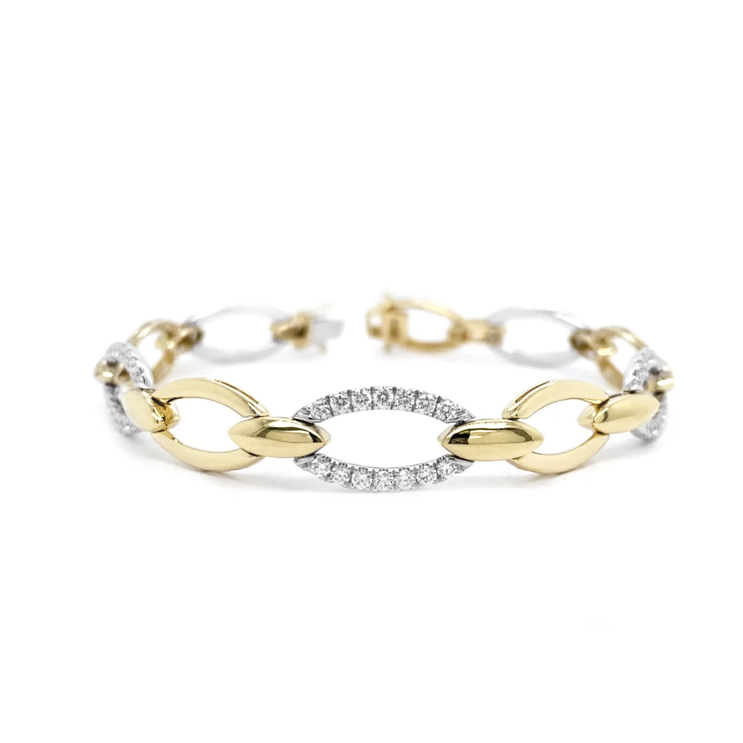18K Two-Tone Diamond Bracelet