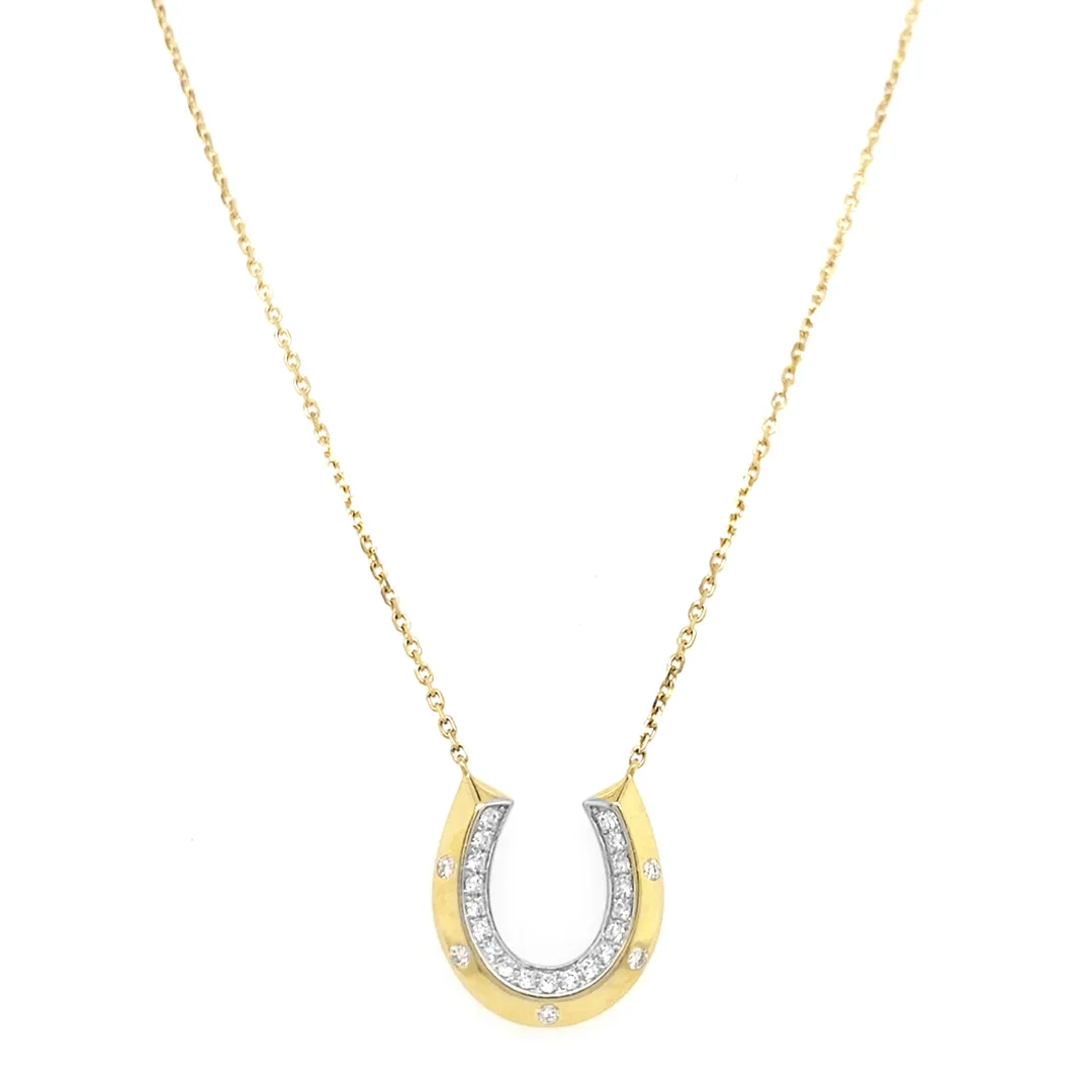 18K Two-Tone Gold Diamond Necklace