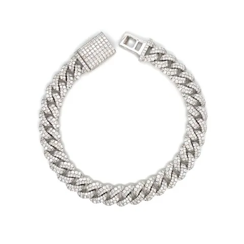 14K White Gold Diamond Men’s Bracelet