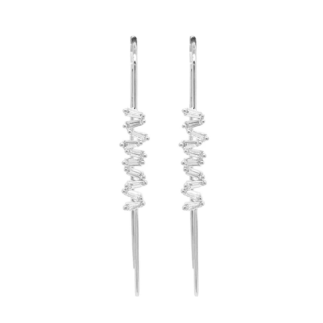18K White Gold Diamond Earrings