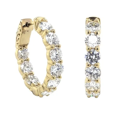 18K Yellow Gold Hoop Earrings