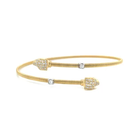 18K Yellow Gold Diamond Bangle