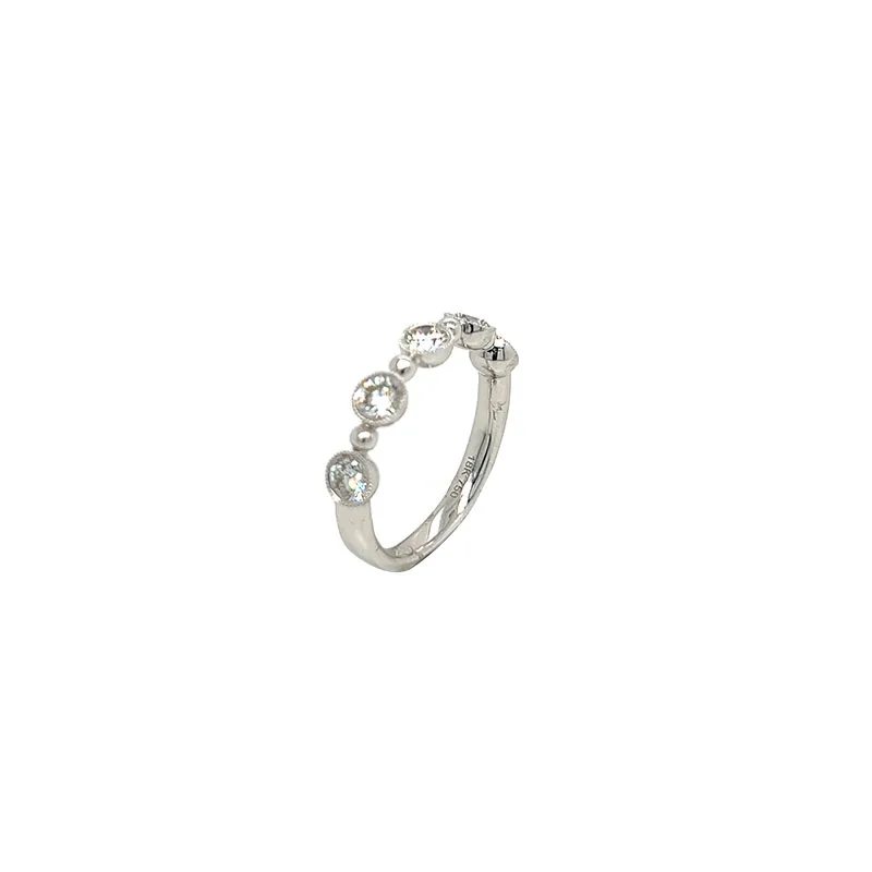 18K White Gold Diamond Band