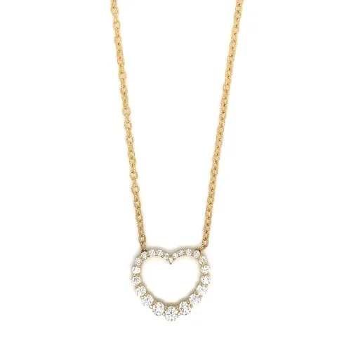 18K Yellow Gold Diamond Necklace