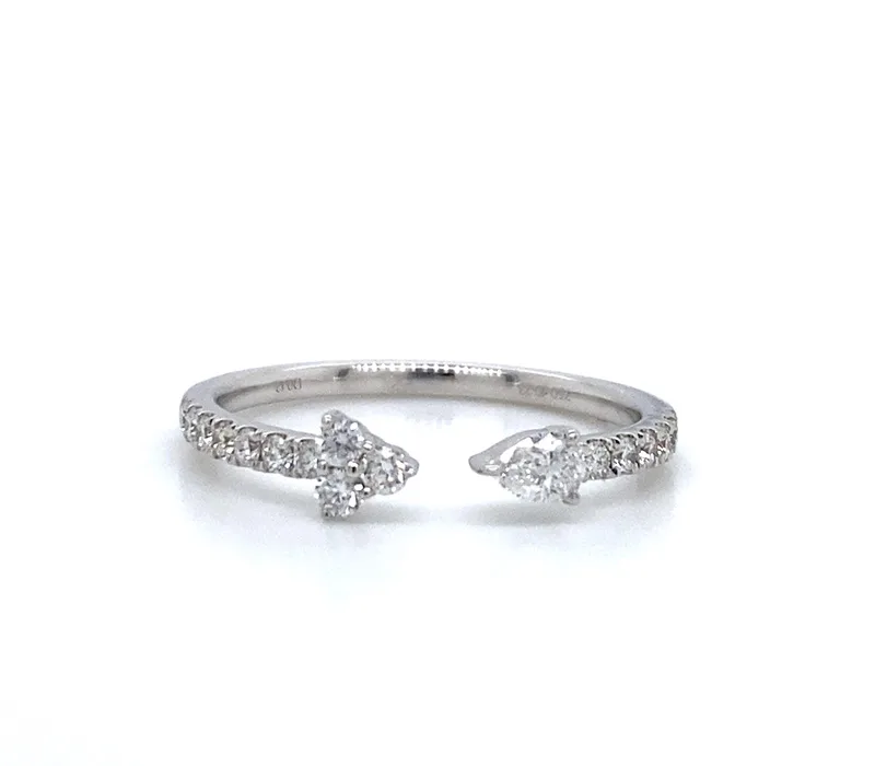 18K White Gold Diamond Band