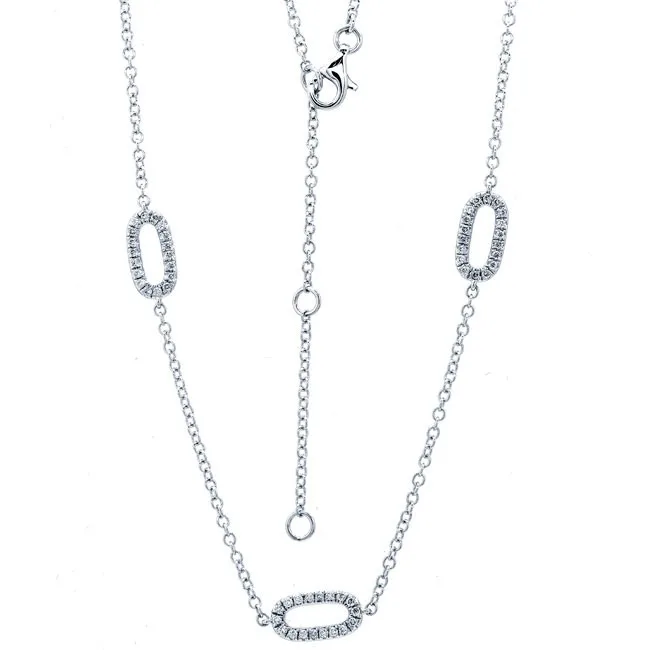 18K White Gold Diamond Necklace