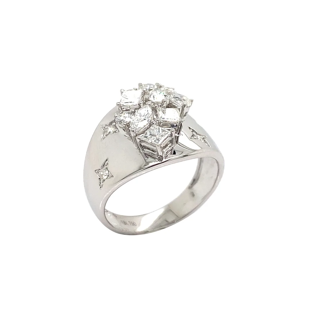 18K White Gold Diamond Ring