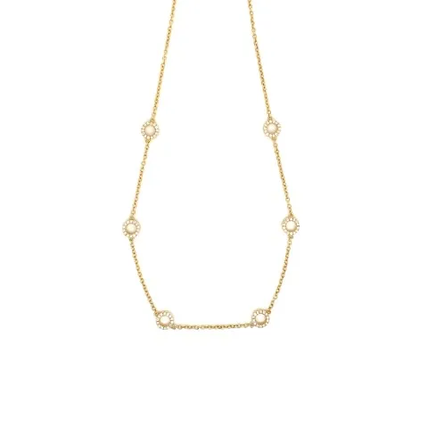 18K Yellow Gold Diamond Necklace
