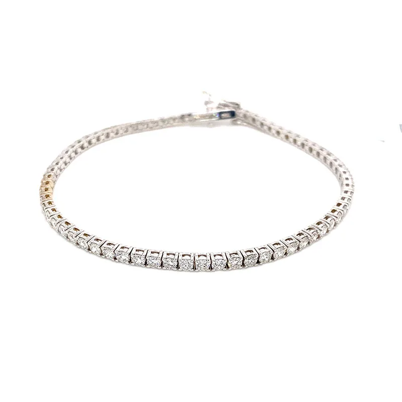 18K White Gold Tennis Bracelet