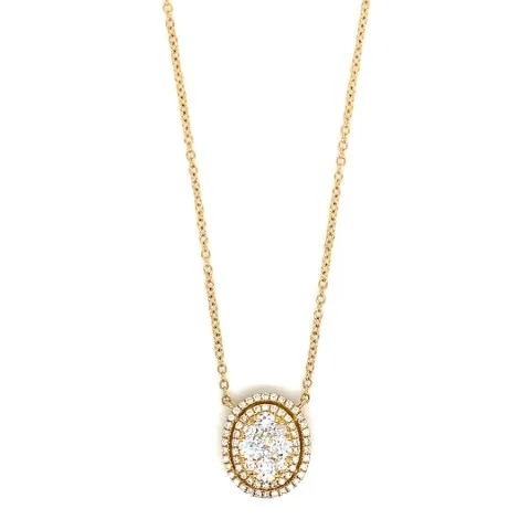 18K Yellow Gold Diamond Necklace