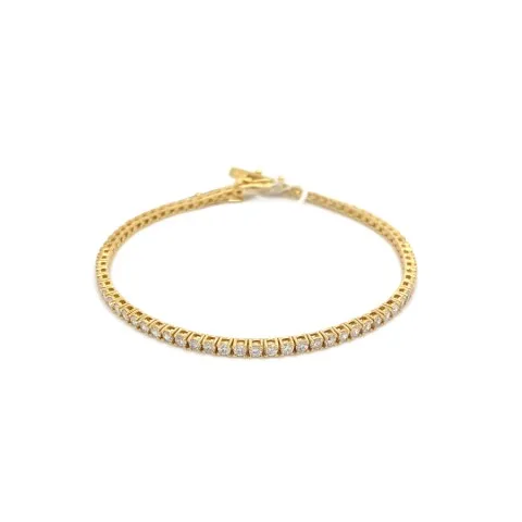 18K Yellow Gold Tennis Bracelet