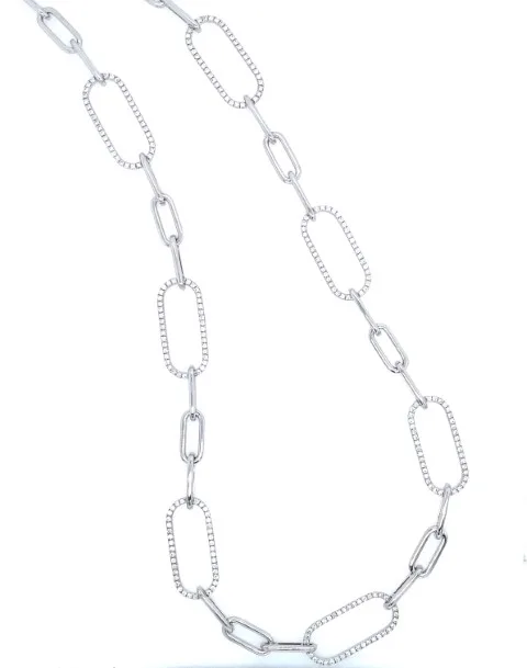 18K White Gold Diamond Necklace