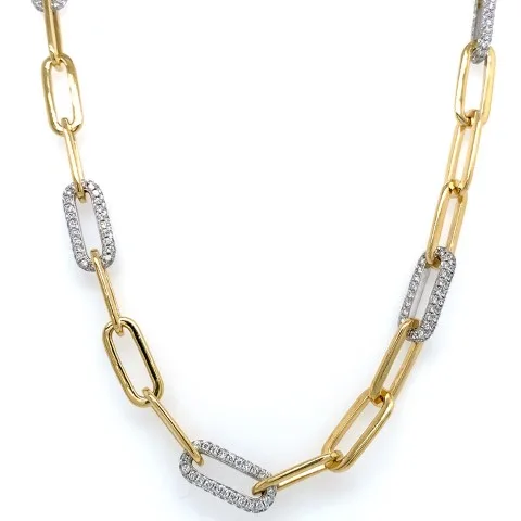 18K Two-Tone Gold Diamond Necklace