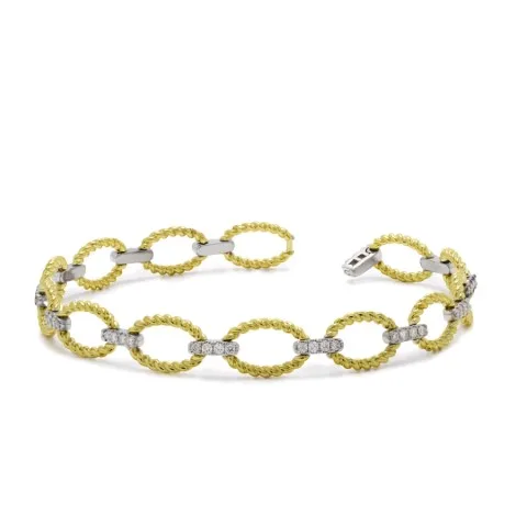 18K Two-Tone Gold Diamond Bracelet