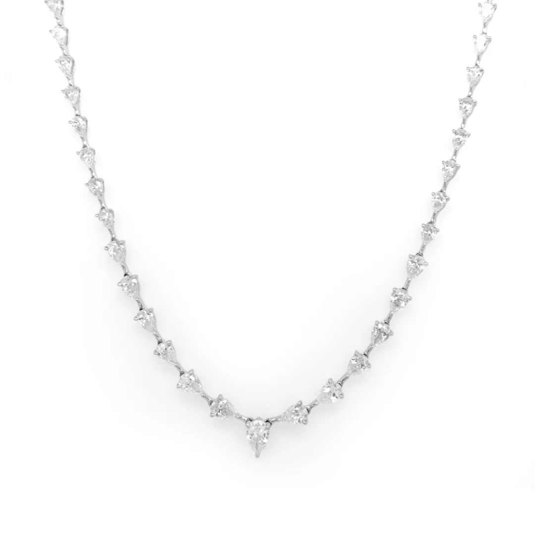 18K White Gold Diamond Necklace
