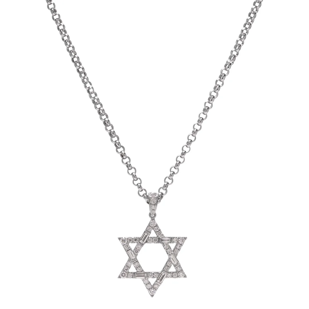 18K White Gold Diamond Necklace