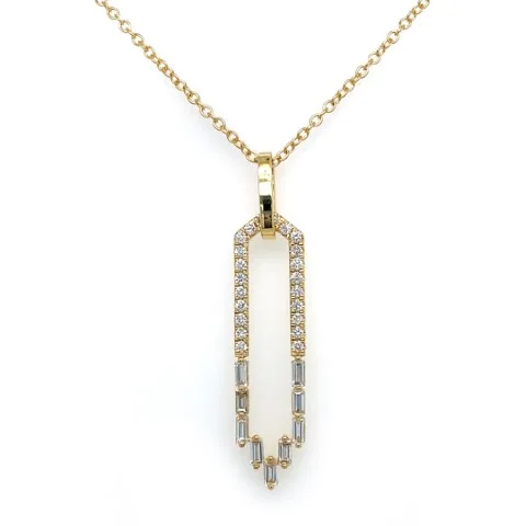 18K Yellow Gold Diamond Necklace