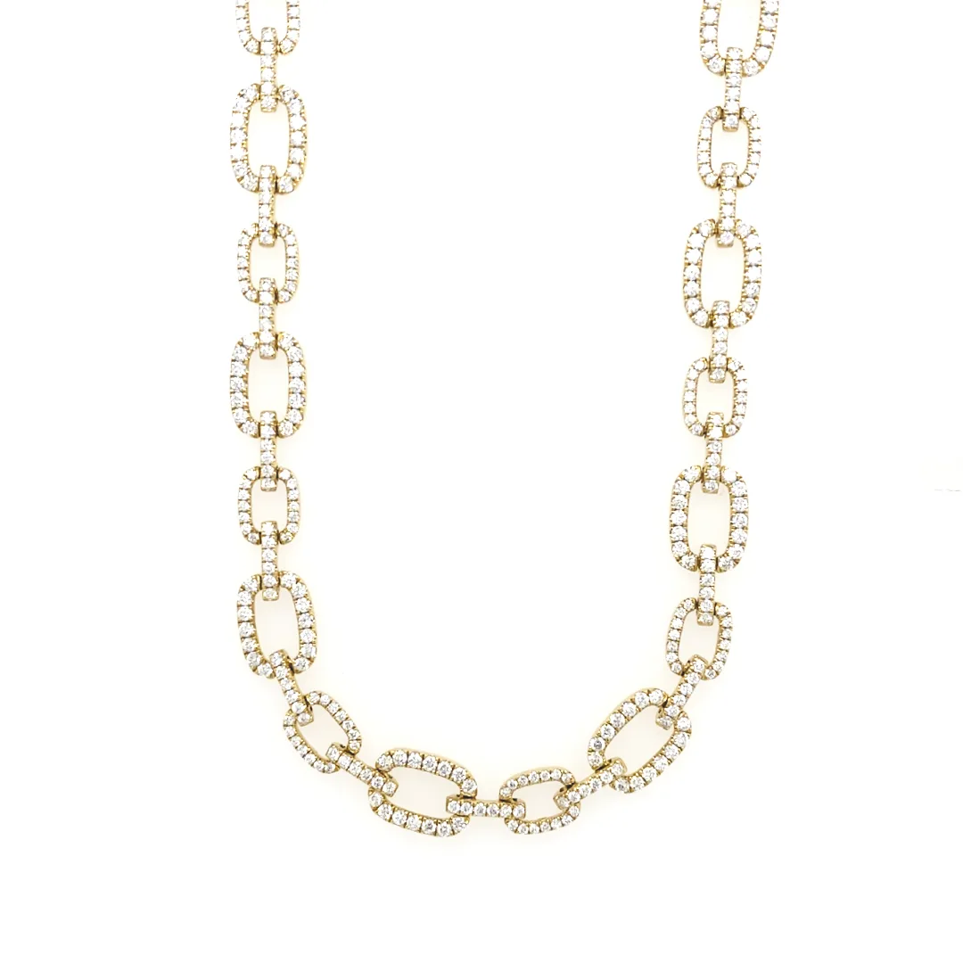 18K Yellow Gold Diamond Necklace