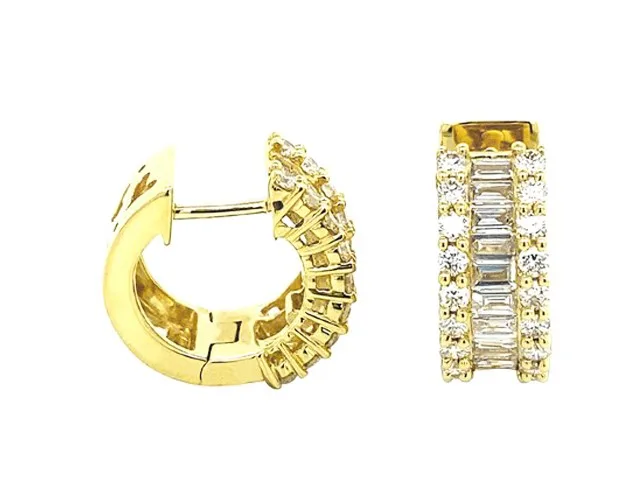 18K Yellow Gold Huggie Earrings