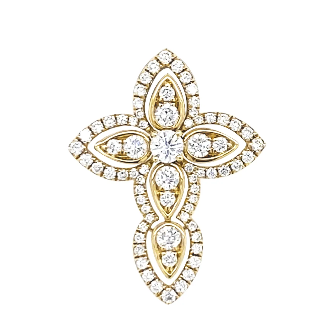 18K Yellow Gold Diamond Pendant