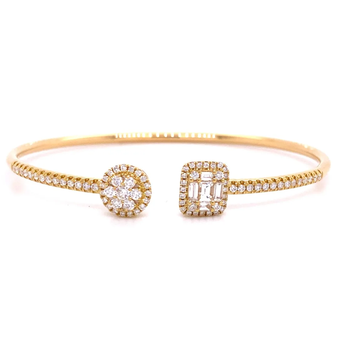 18K Yellow Gold Diamond Bangle