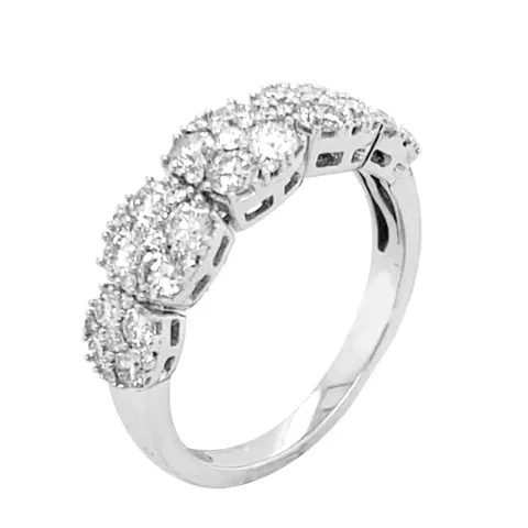18K White Gold Diamond Band