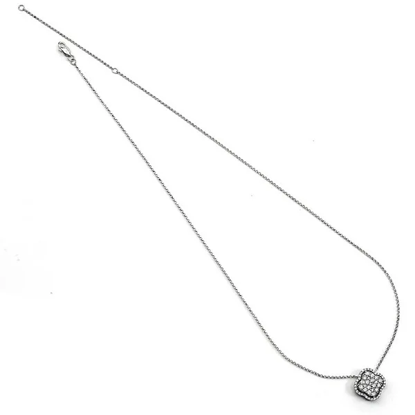 18K White Gold Diamond Necklace