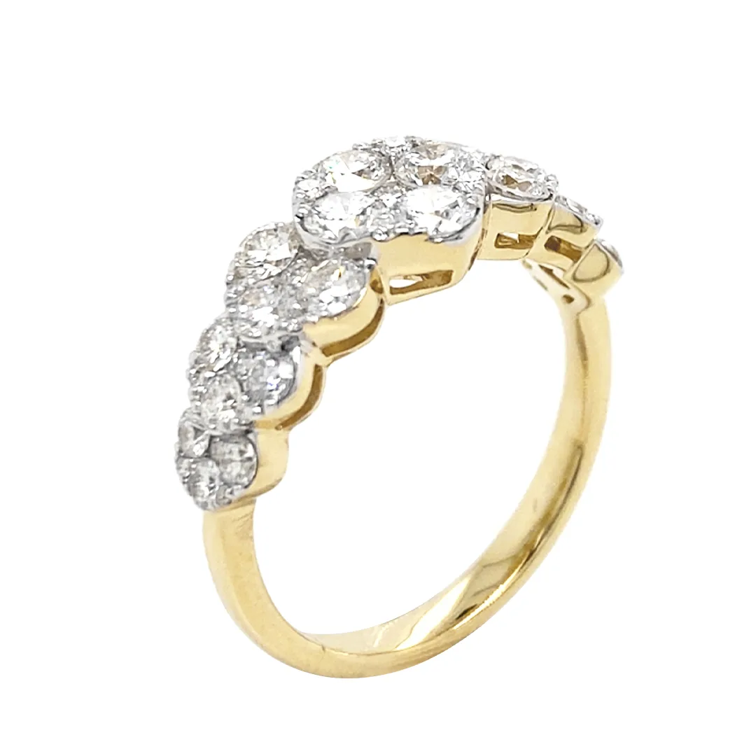 18K Yellow Gold Diamond Band