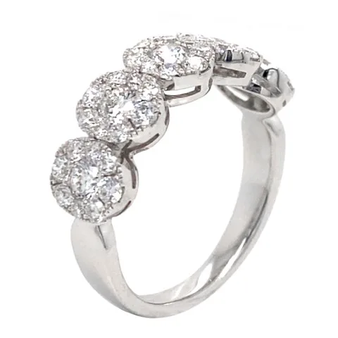 18K White Gold Diamond Band