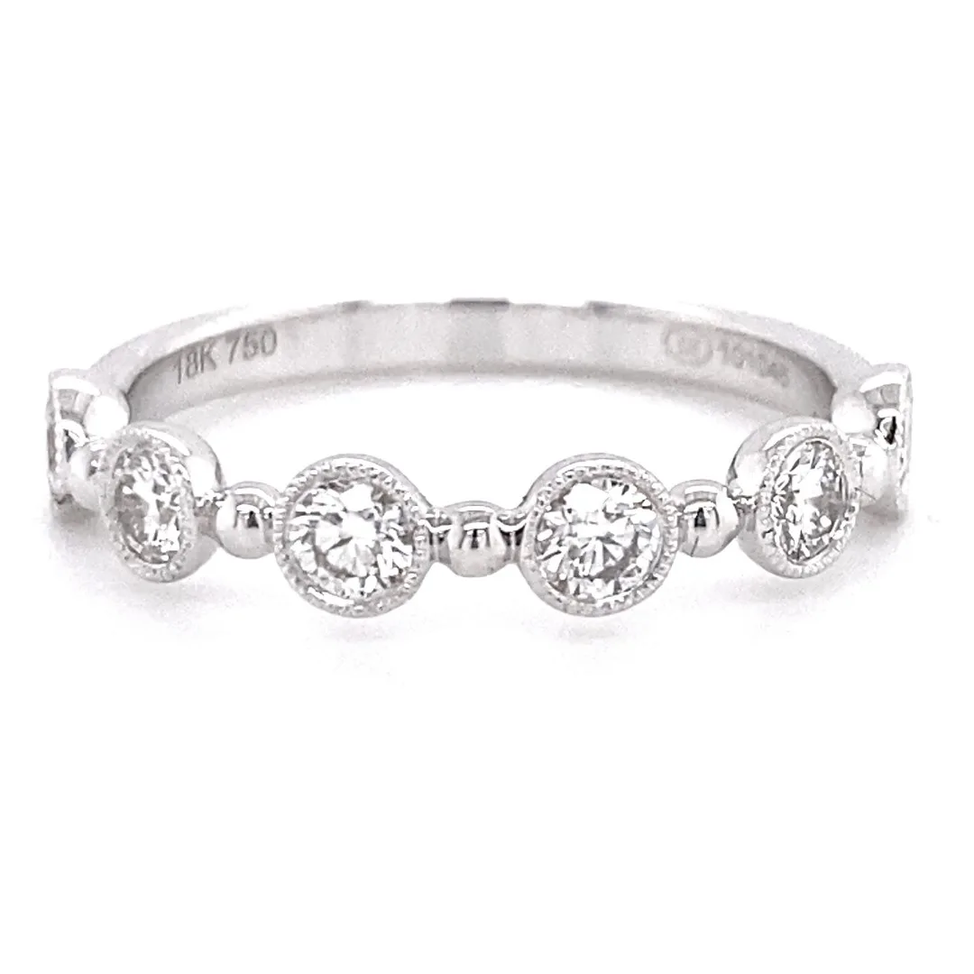 18K White Gold Diamond Band