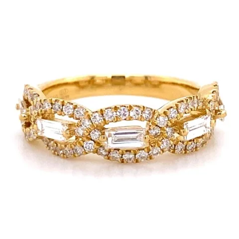 18K Yellow Gold Diamond Band