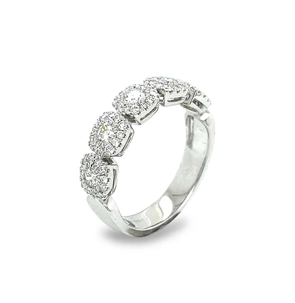 18K White Gold Diamond Band