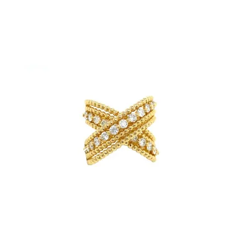 18K Yellow Gold Diamond Band