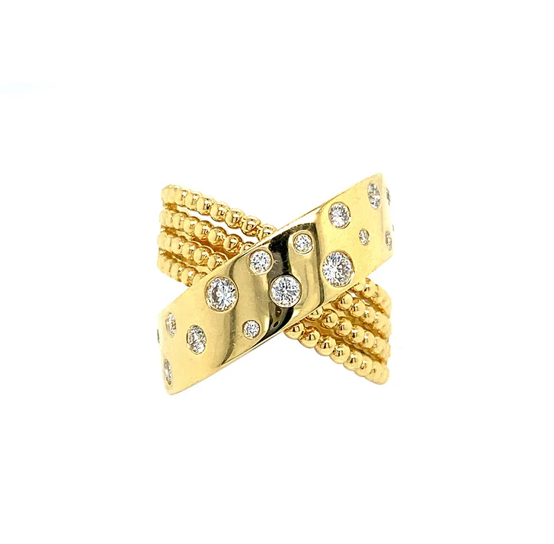 18K Yellow Gold Diamond Band