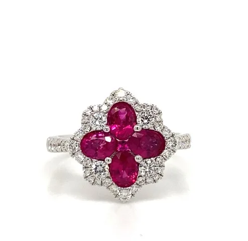 18K White Gold Ruby Ring