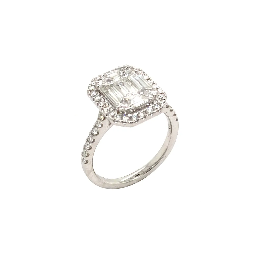 18K White Gold Diamond Ring