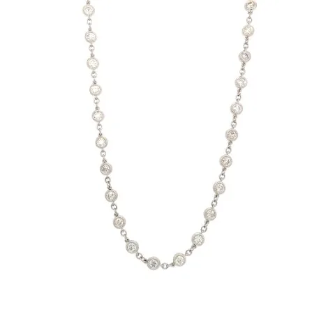 18K White Gold Diamond Necklace
