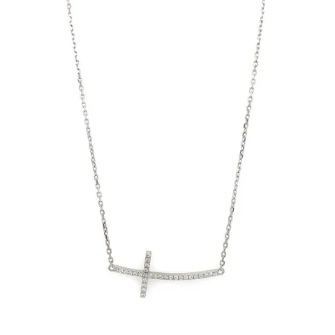 18K White Gold Diamond Necklace