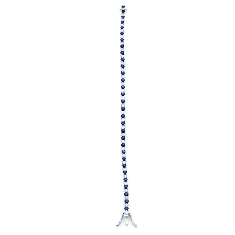 18K White Gold Sapphire Bracelet