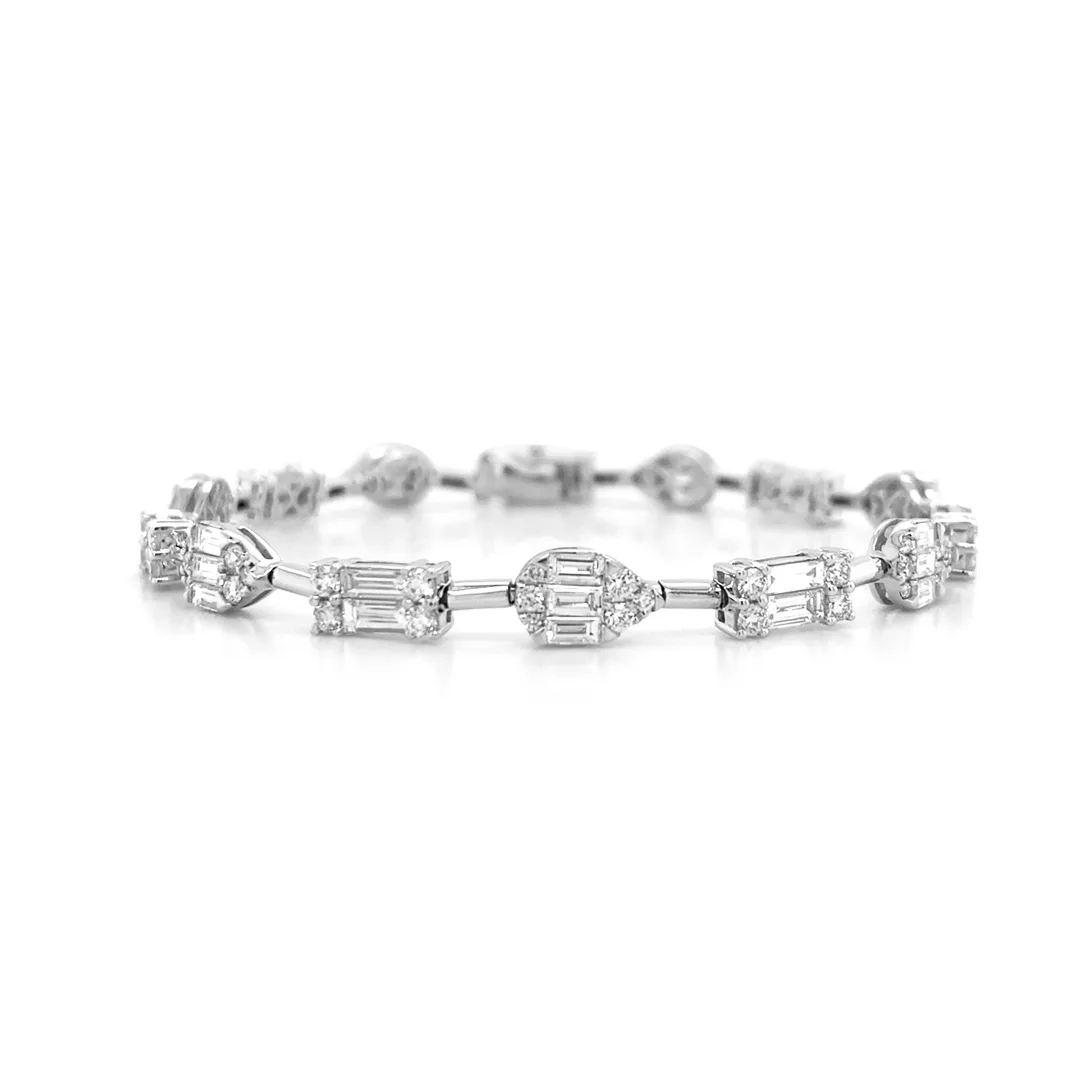 18K White Gold Diamond Bracelet