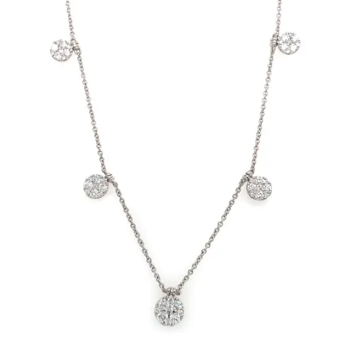 18K White Gold Diamond Necklace
