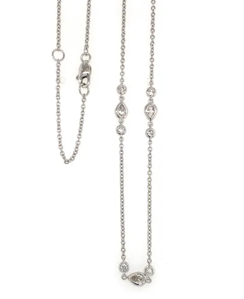 18K White Gold Diamond Necklace