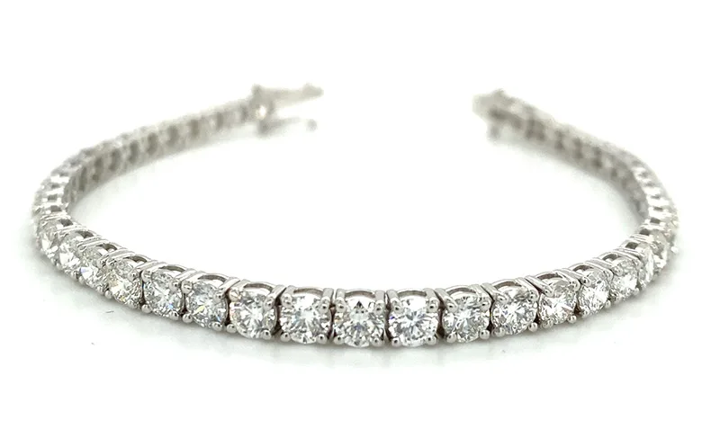 18K White Gold Tennis Bracelet
