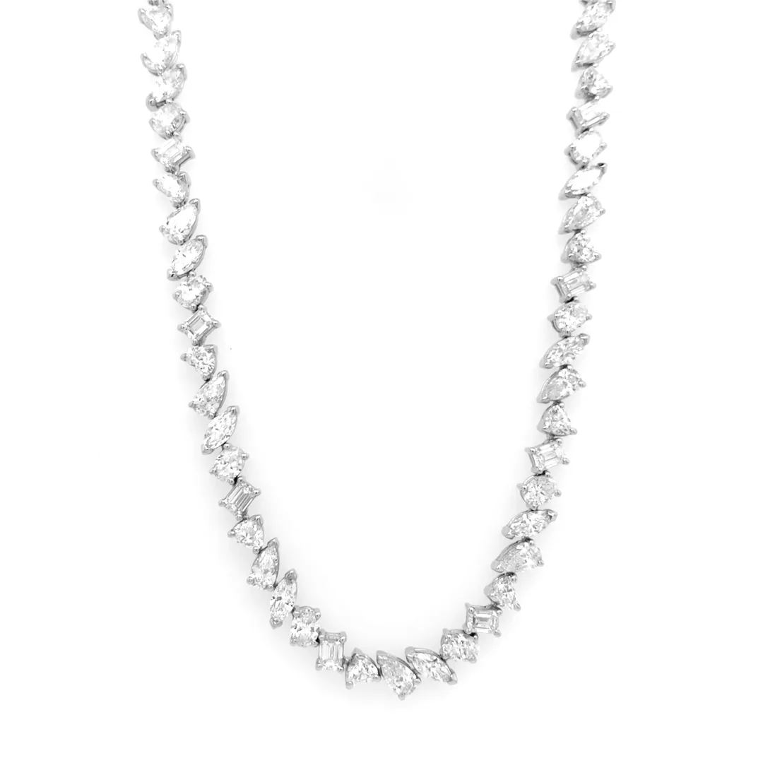 18K White Gold Diamond Necklace